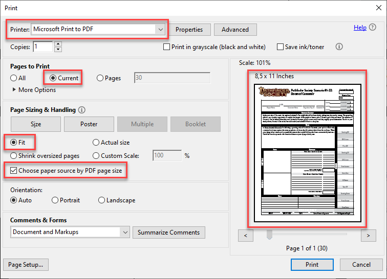 Sheet extraction using Adobe Acrobat on Windows